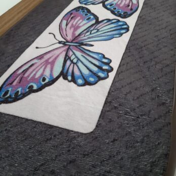 Tapete Plush Versátile Borboleta