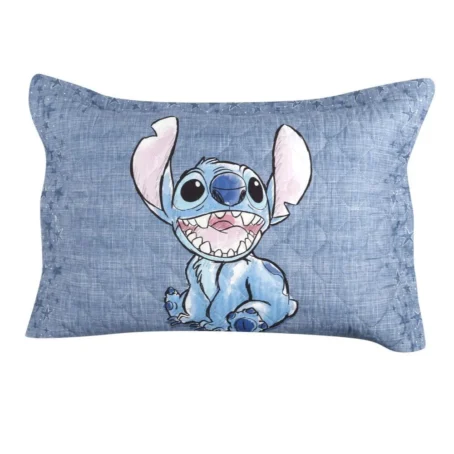 Cobre Leito Stitch Apaixonado (c/ Porta Travesseiro) - Imagem 3